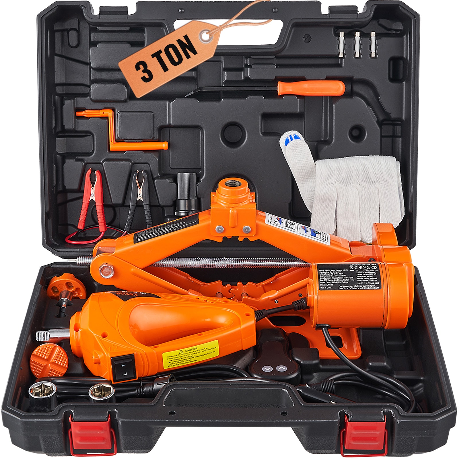 Electric Car Jack 3 Tons With Impact Wrench And Remote Control_voghion.com